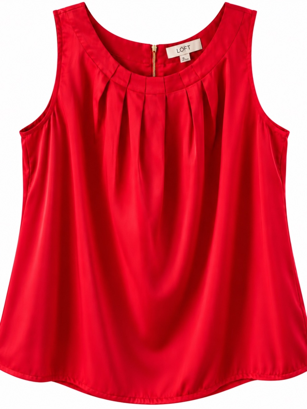 LOFT Pleated Sleeveless Blouse
